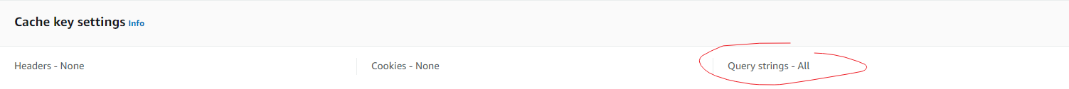 how to add query params to AWS CloudFront Cache Identifier